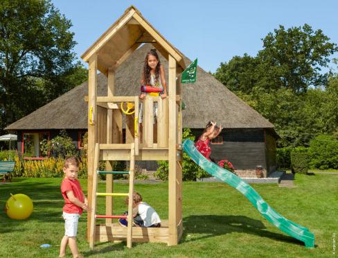 Wooden Climbing Frame and Slide for Small Garden • Jungle Club